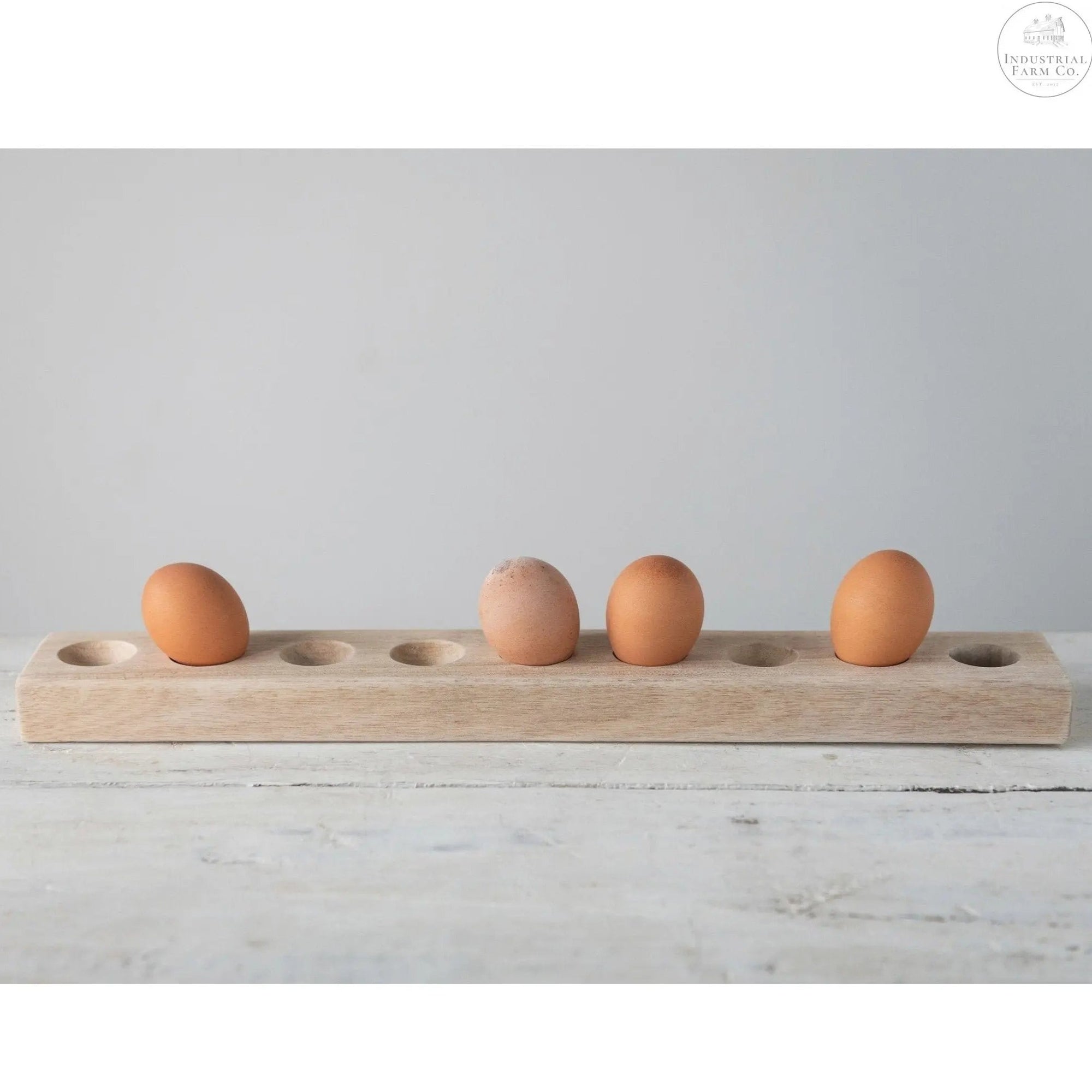 Unique Mango Wood Egg Holder  Default Title   | Industrial Farm Co