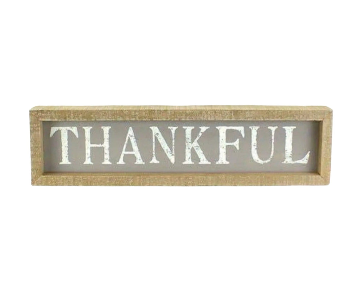 Decorative Thankful Wood Sign  Default Title   | Industrial Farm Co