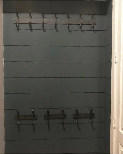 The Eastman Coat & Hook Rack Coat Rack 10"  Wall Mount Length Finish Black Powder Coat | Industrial Farm Co