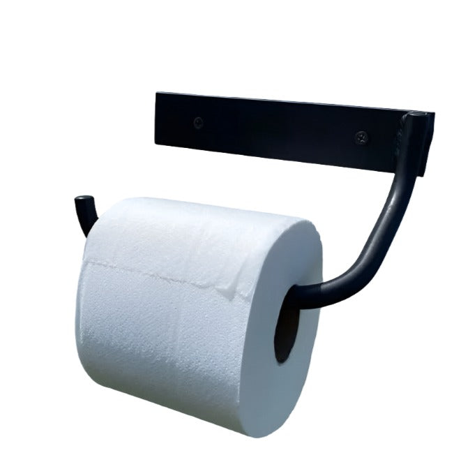 The Howlett Hill Toilet Paper Holder Toilet Paper Holder Open on the Left Finish Black Powder Coat | Industrial Farm Co