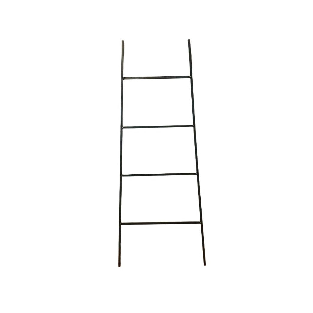 The Tapered Michael Farmhouse Ladder Decorative Ladder 6 ft Tall Finish Silver Powder Coat | Industrial Farm Co