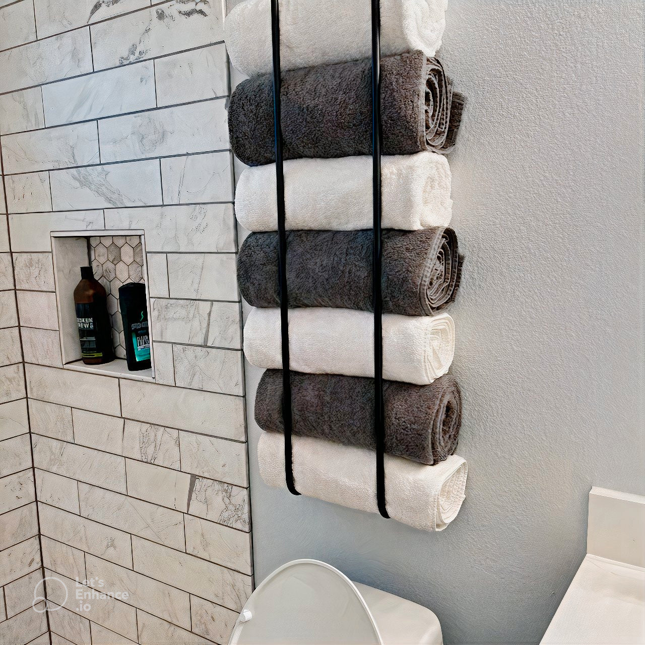 Buy Bathroom Towel Storage, Wall Storage, Bathroom Decor, Towel