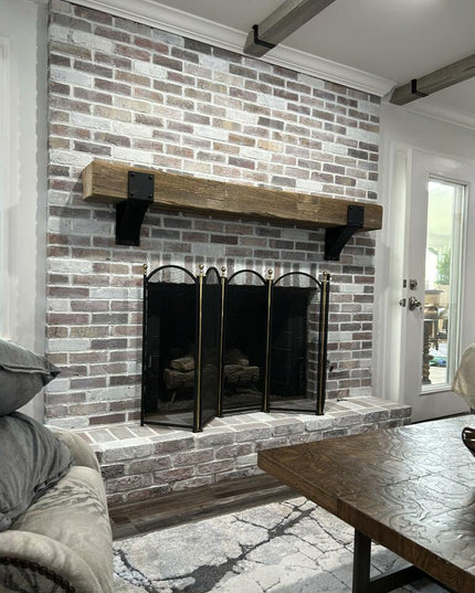 The Mottville 5" Mantel Bracket with Rivets – Heavy Duty Steel, Handmade USA