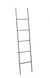 A metal blanket ladder with a sleek, minimalist design. The ladder stands upright with evenly spaced rungs, perfect for draping and displaying blankets or throws. It has a sturdy frame and a smooth finish, adding a modern and functional touch to any room.
