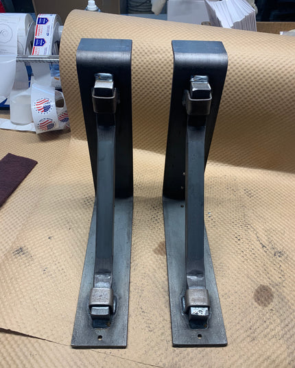 The Bison 3" Mantel Bracket – Square Support Bar with Metal Straps, Heavy Duty Steel, Handmade USA (Copy)