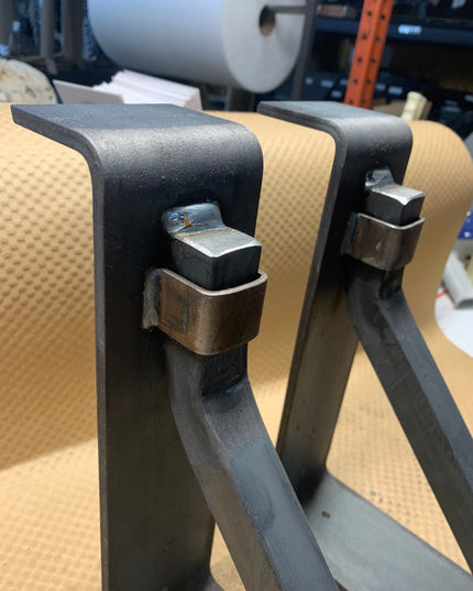 The Bison 3" Mantel Bracket – Square Support Bar with Metal Straps, Heavy Duty Steel, Handmade USA (Copy)