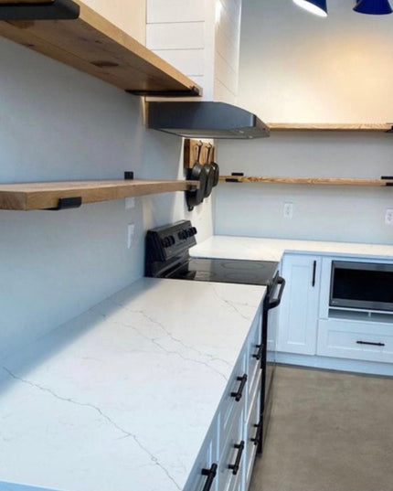 The Dudley 3" Steel J Shelf Bracket – Heavy Duty Wall Mount, Handmade USA