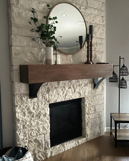 The Ninemile 5" Industrial Shelf Bracket – Heavy Duty Steel, Curved Support Bar, Handmade USA