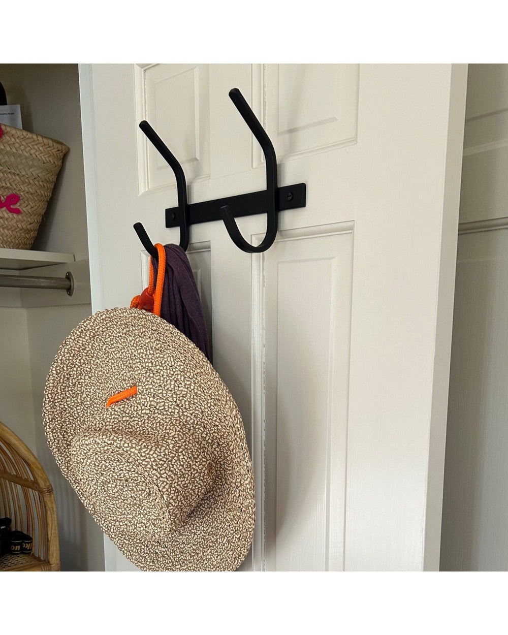 Meredith Rack Meredith Petite Wall Mount Coat Rack - Heavy Duty Steel Hooks ...