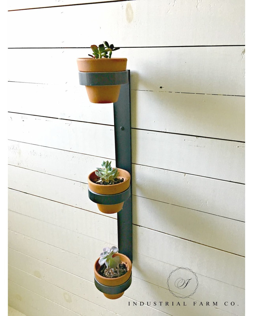 wall mounted metal plant pot holder Watertown Vertical Planter — Steel Wall Mount