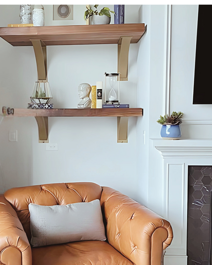 The Dibbles 3" Industrial Shelf Bracket – Heavy Duty Steel, Curved Support Bar, Handmade USA