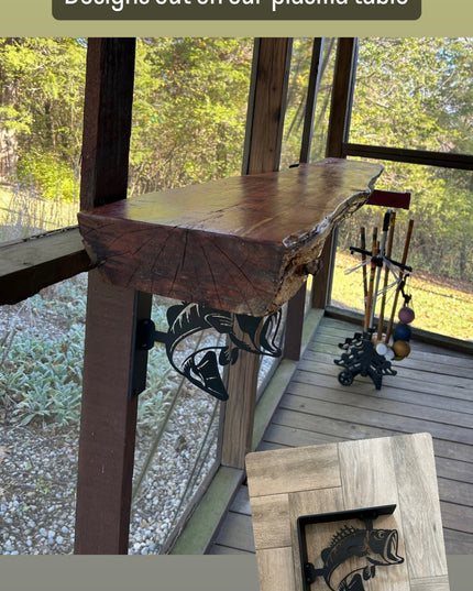 Bass-Inspired Custom Metal Shelf Brackets