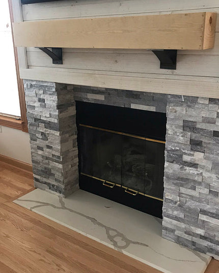 The Albany 4" Industrial Shelf Bracket – Heavy Duty Steel, Curved Support Bar, Handmade USA