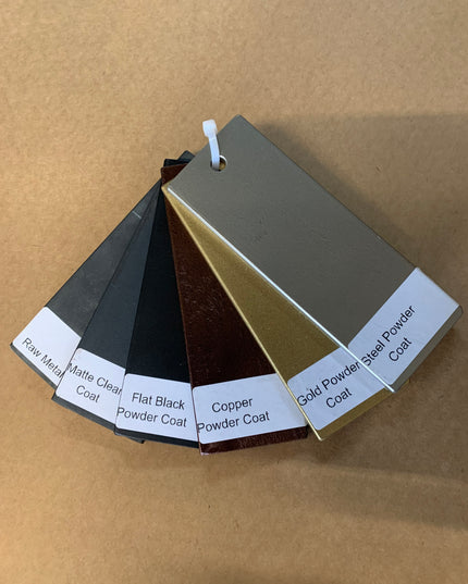 The Skaneateles Falls Finish Sample Kit - 6 Handcrafted Steel Finish Swatches
