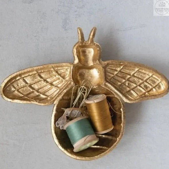 Gold Cast Iron Bee Dish | Industrial Farm Co