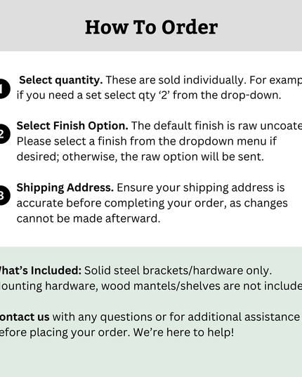 The Lafayette L Shelf Bracket – 1.5" Wide Heavy Duty Steel Support