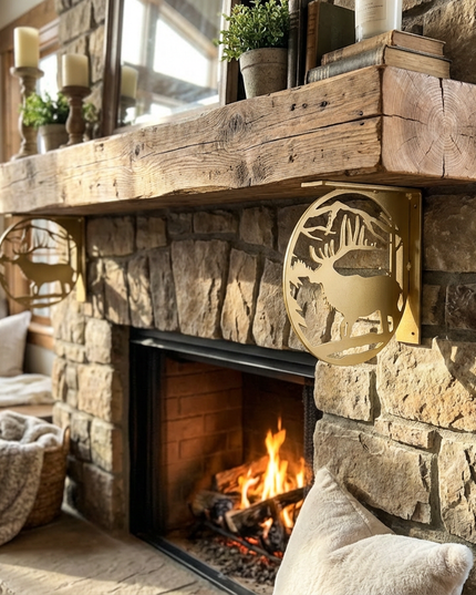 Handcrafted Metal Elk Profile L-Bracket