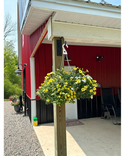 wooden hook for hanging plant Gregory Shepherd Hook — Steel Garden Hook
