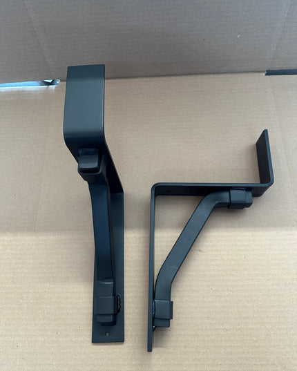 The  Bullhorn 2" Mantel Bracket – Square Support Bar with Metal Straps, Heavy Duty Steel, Handmade USA