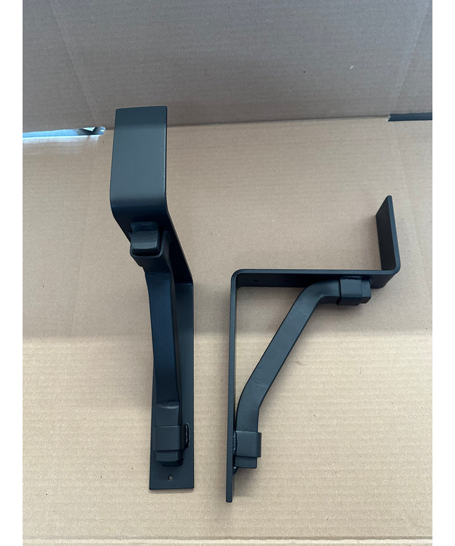 The  Bullhorn 2" Mantel Bracket – Square Support Bar with Metal Straps, Heavy Duty Steel, Handmade USA