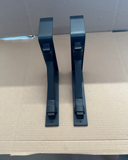 The  Bullhorn 2" Mantel Bracket – Square Support Bar with Metal Straps, Heavy Duty Steel, Handmade USA