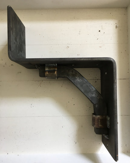 The Buffalo 4" Mantel Bracket – Square Support Bar with Metal Straps, Heavy Duty Steel, Handmade USA