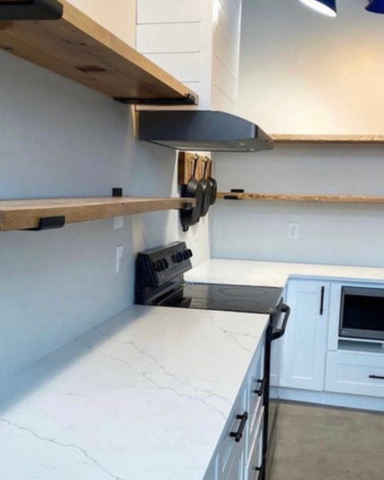 The Dudley 3" Steel J Shelf Bracket – Heavy Duty Wall Mount, Handmade USA