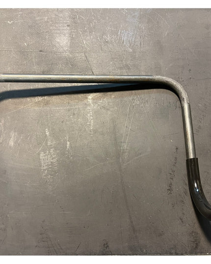 Industrial Farm Co Logan Wall Mounted Bike Rack in brushed steel finish with U-shaped hook design and mounting bracket on ...