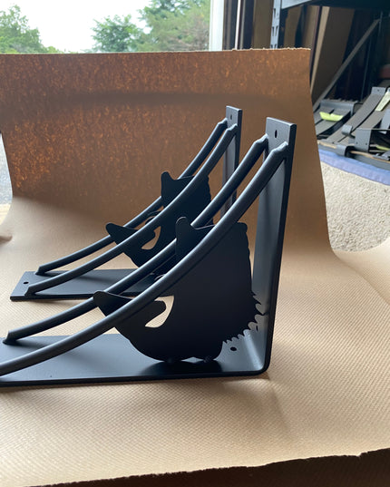 Heavy-Duty Large Mouth Bass Metal Shelf Bracket