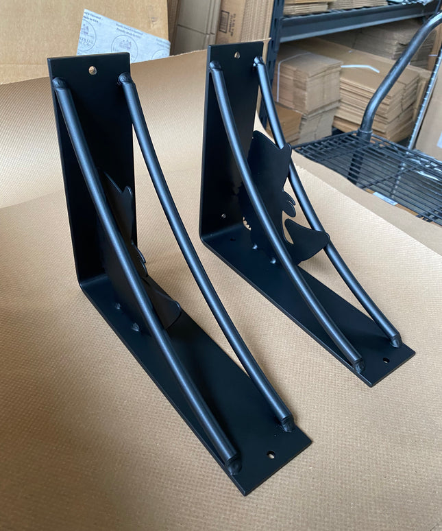 Heavy-Duty Large Mouth Bass Metal Shelf Bracket