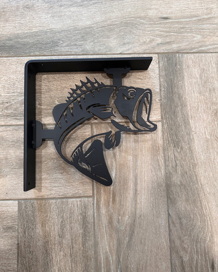 Bass-Inspired Custom Metal Shelf Brackets
