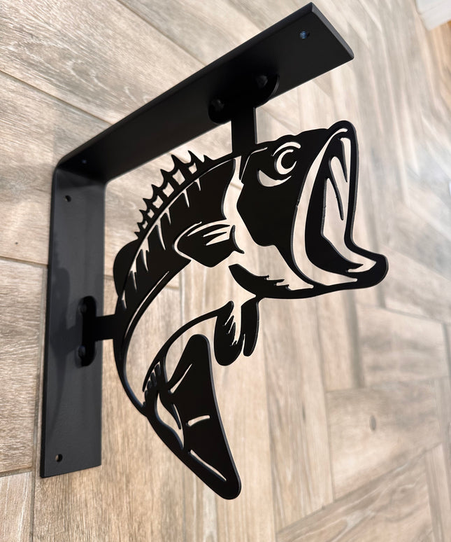 Bass-Inspired Custom Metal Shelf Brackets