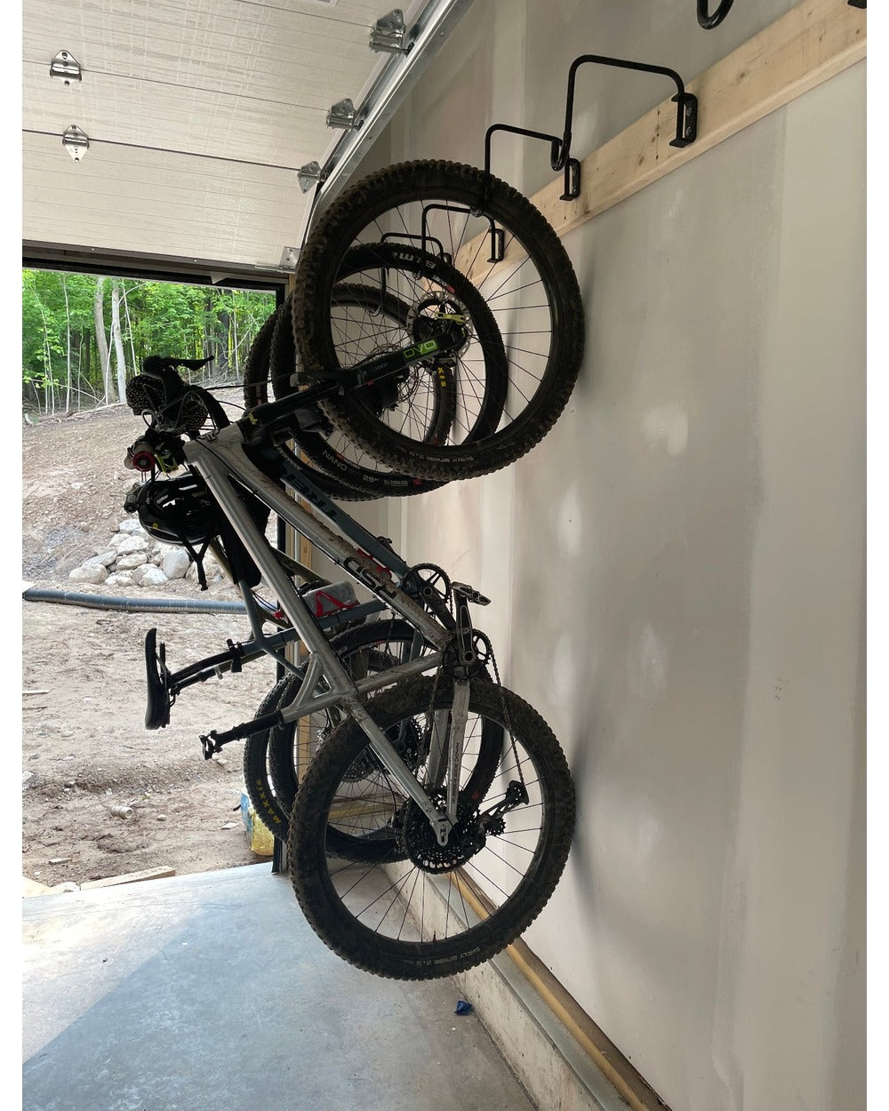bicycle wall mount pedal Logan Wall Mounted Bike Rack - Space Saving Swivel Hook