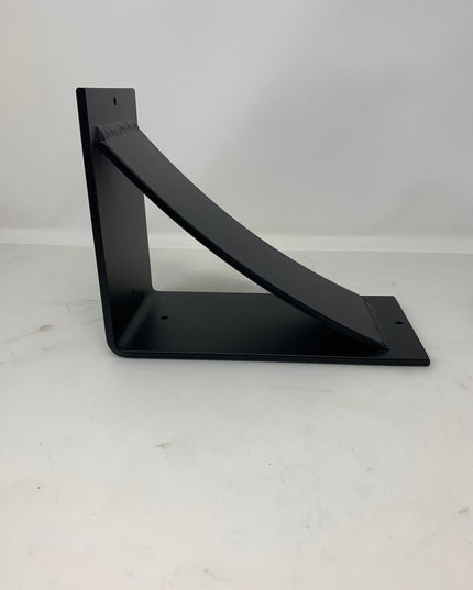 The Ninemile 5" Industrial Shelf Bracket – Heavy Duty Steel, Curved Support Bar, Handmade USA