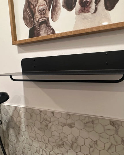 Metal wall shelf