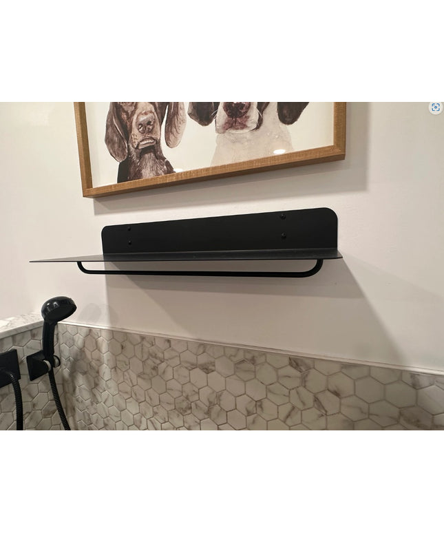 Metal wall shelf