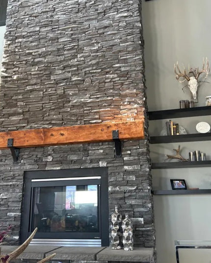 The Spafford 3" Mantel Bracket with Rivets – Heavy Duty Steel, Handmade USA