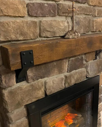 The Spafford 3" Mantel Bracket with Rivets – Heavy Duty Steel, Handmade USA