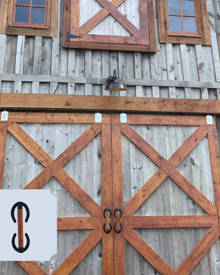 Bermuda Horseshoe Door Handle | Leather Wrap | Handmade USA