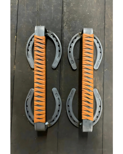 Bermuda Horseshoe Door Handle | Leather Wrap | Handmade USA