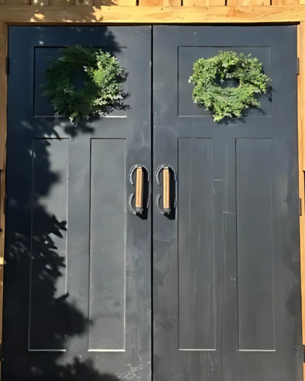 Bermuda Horseshoe Door Handle | Leather Wrap | Handmade USA