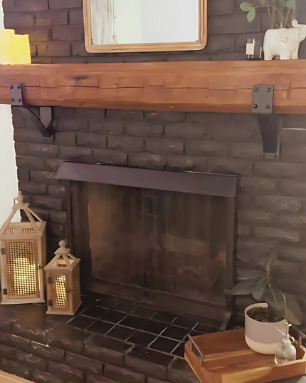 The Clermont 4" Mantel Bracket with Rivets – Heavy Duty Steel, Handmade USA