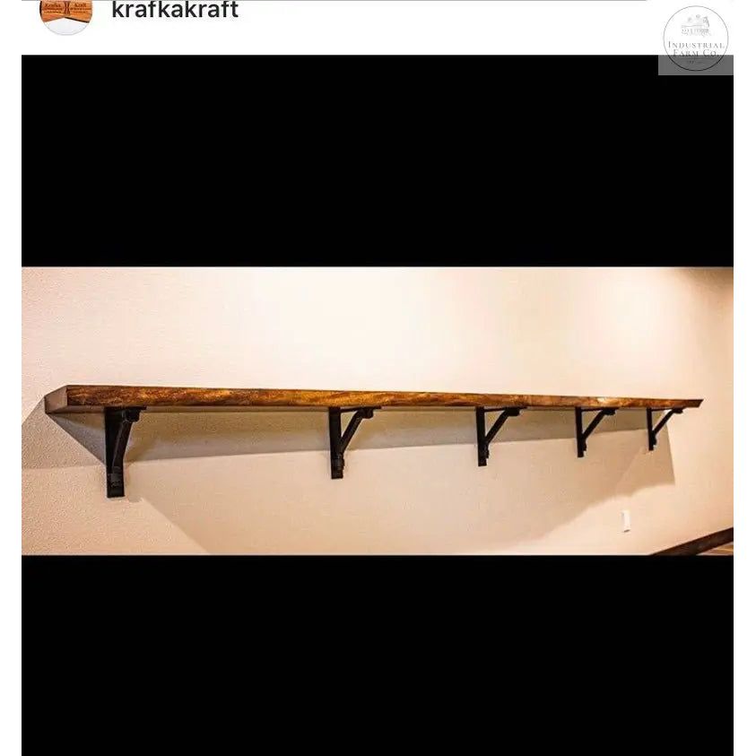 The Butch Shelf Supports Shelf Support 6&quot; Depth x 6&quot; Wall Mount Length Color Raw - Uncoated Metal | Industrial Farm Co