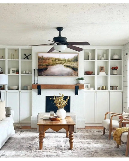 The Clermont 4" Mantel Bracket with Rivets – Heavy Duty Steel, Handmade USA