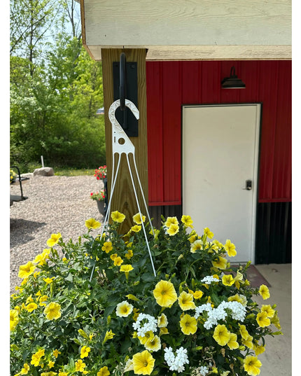 The Gregory Shepherd Hook Hook Gold Powder Coat Backplate Wall Mount Length 3" x 6" | Industrial Farm Co
