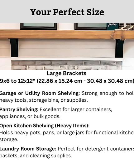 The Albany 4" Industrial Shelf Bracket – Heavy Duty Steel, Curved Support Bar, Handmade USA