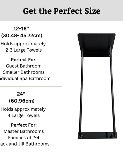 12 - 18" + 24"  Towel Rack Handcrafted by Industrial Farm Co - Heavy Duty Steel Accents