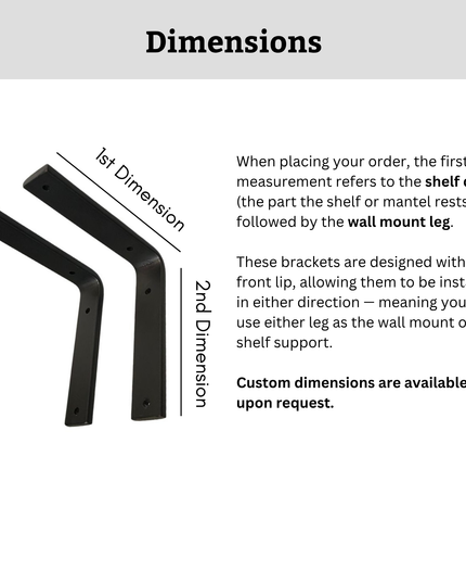 The Liverpool L Shelf Bracket – 1" Wide Heavy Duty Steel Support