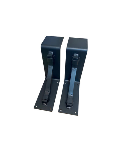 The Buffalo 4" Mantel Bracket – Square Support Bar with Metal Straps, Heavy Duty Steel, Handmade USA