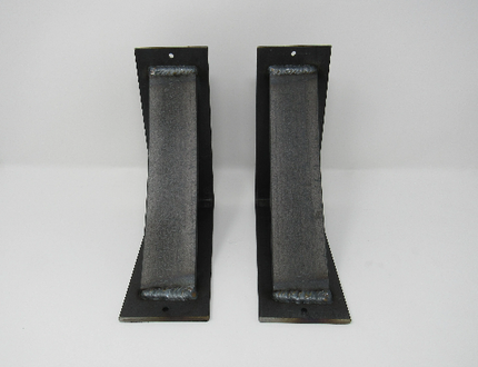 The Dibbles 3" Industrial Shelf Bracket – Heavy Duty Steel, Curved Support Bar, Handmade USA